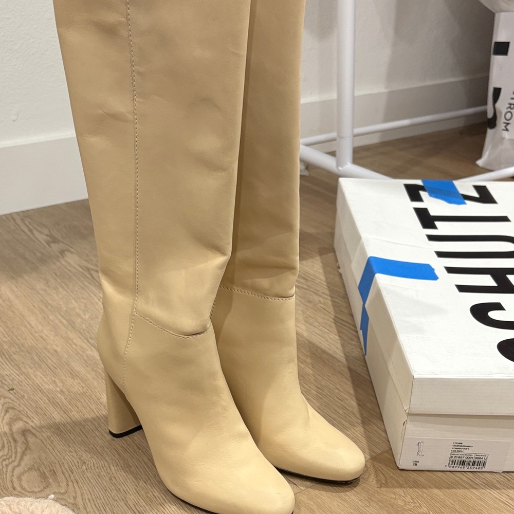 SCHUTZ Women's Beige Heeled Boots
